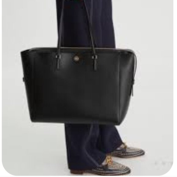 GORGEOUS NEW LARGE TORY BURCH ROBINSON LEATHER TOTE - Picture 3 of 15